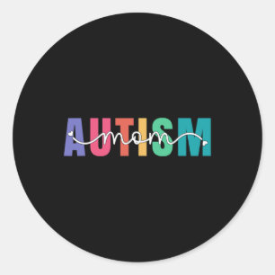 Autisme Moeder Autisme Bewustzijn voor Mama Vrouwe Ronde Sticker