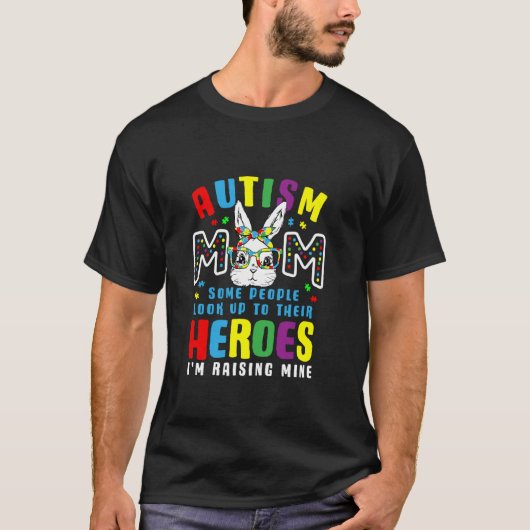 Autisme Moeder Die Helden Grootbrengt Kattenontwer T-shirt (Voorkant)