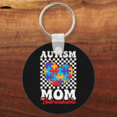 Autisme moeder hart puzzel moeder zoon autisme Awa Sleutelhanger (Voorkant)