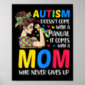 Autisme moeder komt niet met een handmatige autism poster (Voorkant)