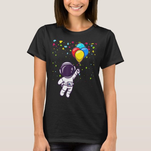 Autisme Moeder Leraar Jeugd Kinder Astronaut Autis T-shirt (Voorkant)