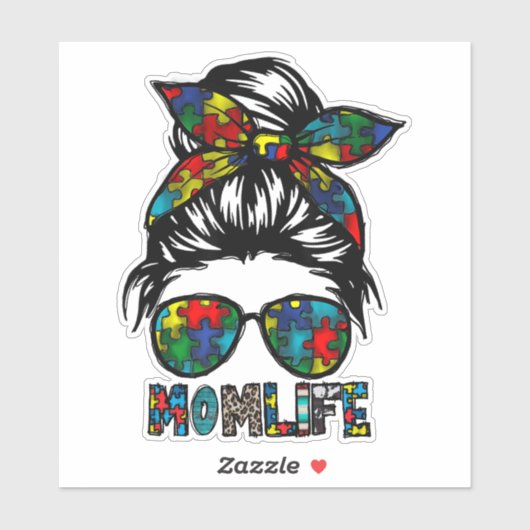 Autisme Moeder Leven, Autisme Awareness Day Gift Sticker (Vel)