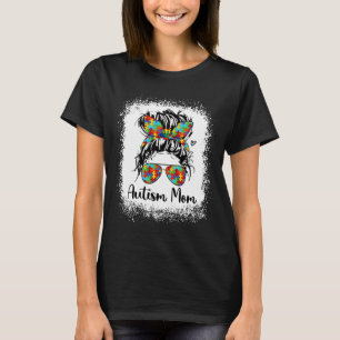 Autisme Moeder Leven Rommelige Knot Zonnebril Ndan T-shirt