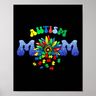 Autisme Moeder Leven Zonnebloem Puzzelstuk Moederd Poster
