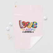 Autisme moeder liefde - kleurrijk bewustzijn golfhanddoek (Insitu)