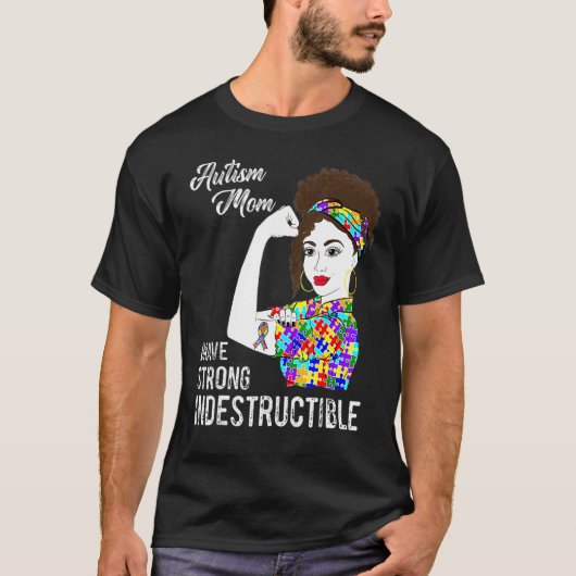 Autisme Moeder Lint Bewustzijn T-shirt (Voorkant)