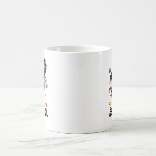 Autisme Moeder Messy Bun - Hartverwarmende Moederd Koffiemok (Center)