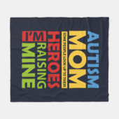 Autisme Moeder M'n Held Grootbrengen Inspirerend Fleece Deken (Voorkant (Horizontaal))