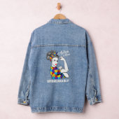 Autisme Moeder Onbreekbaar Autisme Bewustzijn 12 Denim Jacket (Hangar)