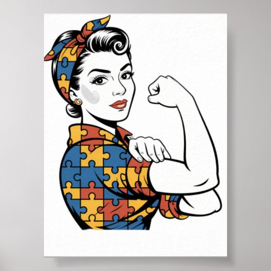 Autisme Moeder Onbreekbaar Autisme Bewustzijn Poster (Voorkant)
