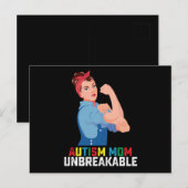Autisme Moeder Onbreekbaar Trots Autistisch Famili Briefkaart (Voorkant / Achterkant)
