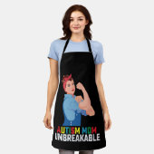 Autisme Moeder Onbreekbaar Trots Autistisch Famili Schort (Gedragen)