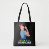 Autisme Moeder Onbreekbaar Trots Autistisch Famili Tote Bag (Voorkant)