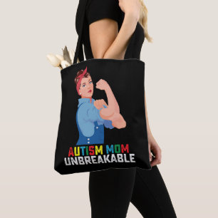 Autisme Moeder Onbreekbaar Trots Autistisch Gezin Tote Bag