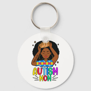 Autisme Moeder Onbreekbaar Zwarte Vrouwen Koningin Sleutelhanger