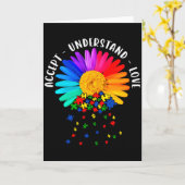 Autisme Moeder Ondersteuning Bloemig Autisme Bewus Kaart (Gele Bloem)
