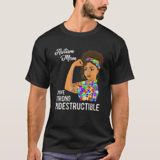 Autisme Moeder Onverwoestbaar Autistisch Puzzel Li T-shirt