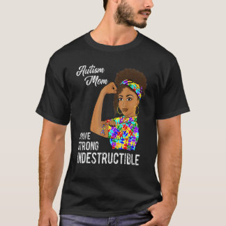Autisme Moeder Onverwoestbaar Autistisch Puzzel Li T-shirt