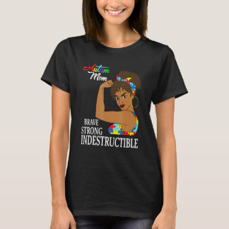 Autisme Moeder Onverwoestbaar Autistisch Puzzel Li T-shirt