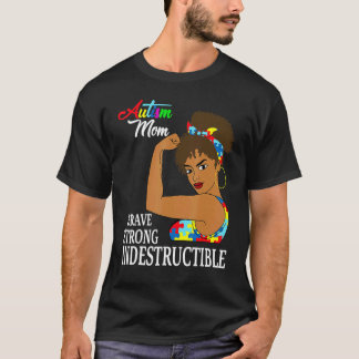 Autisme Moeder Onverwoestbaar Autistisch Puzzel Li T-shirt