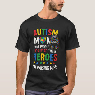 Autisme Moeder Opvoeden Held Groovy Rommelige Knot T-shirt