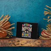 Autisme moeder opvoeden held Messy Bun Autistisch Fotoplaat (Zijkant)