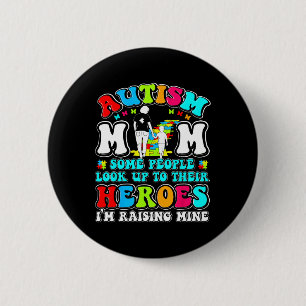 Autisme moeder opvoeden held moeder zoon autisme A Ronde Button 5,7 Cm