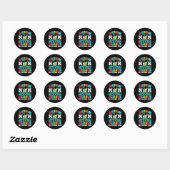 Autisme moeder opvoeden held moeder zoon autisme A Ronde Sticker (Vel)