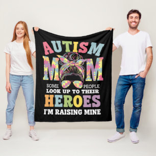 Autisme Moeder Opvoeden Held Rommelige Knot Autist Fleece Deken