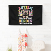 Autisme Moeder Opvoeden Held Rommelige Knot Autist Spandoek (Insitu)
