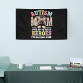 Autisme Moeder Opvoeden Held Rommelige Knot Autist Spandoek (Beurs)