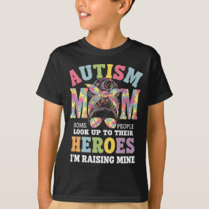 Autisme Moeder Opvoeden Held Rommelige Knot Autist T-shirt