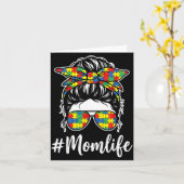 Autisme Moeder Puzzel Boog Rommelige Knot Bewustzi Kaart (Gele Bloem)