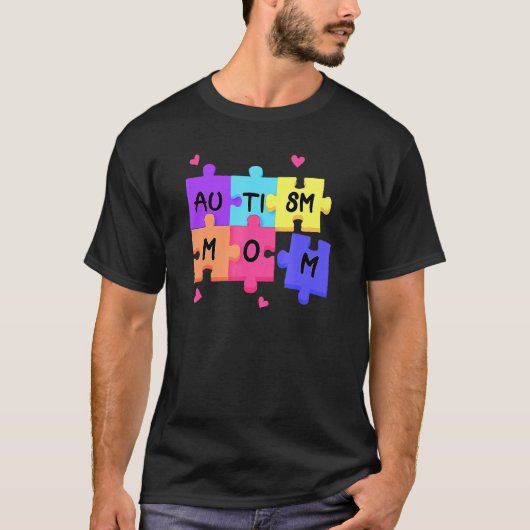 Autisme Moeder Puzzel Steun Moeder Vrouwen Autisme T-shirt (Voorkant)