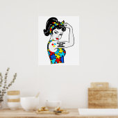 autisme moeder sterk poster (Keuken)