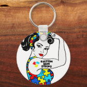 autisme moeder sterk sleutelhanger (Voorkant)