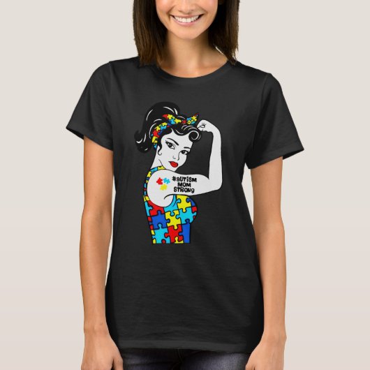autisme moeder sterk t-shirt (Voorkant)