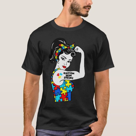 autisme moeder sterk t-shirt (Voorkant)