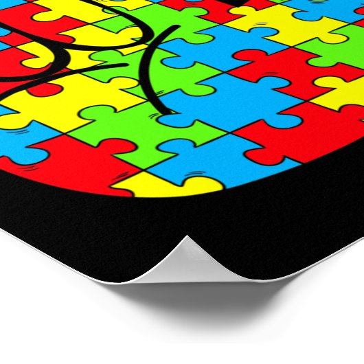 Autisme moeder vader ook liefde gebarentaal autism poster (Hoek)