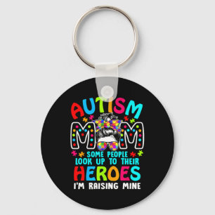 Autisme moeder verhogen van een Hero Puzzel Stuk O Sleutelhanger