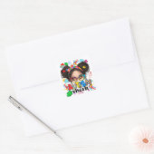 "Autisme Moeder" Vierkante Stickers (Envelop)