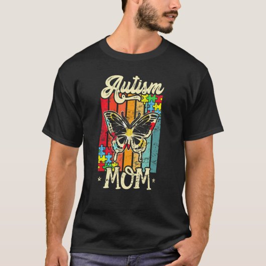 Autisme Moeder Vlinder T-shirt (Voorkant)