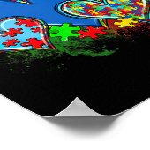 Autisme moeder Waterverf hart neurodiversiteit Poster (Hoek)