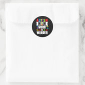 Autisme Moeder zorgen vs wonder handicaps Ronde Sticker (Tas)