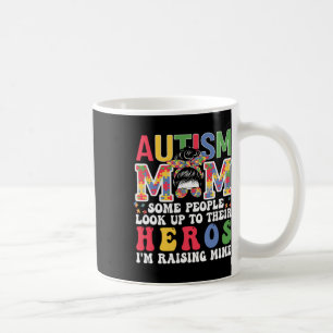 Autisme Mom Raising - Hero Groovy Messy Bun Autism Koffiemok