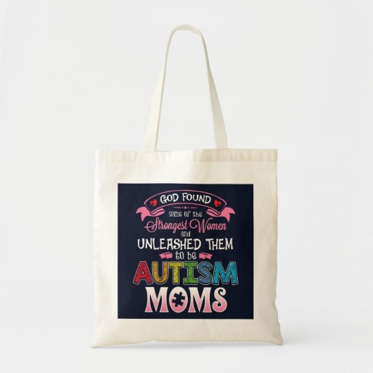 Autisme Moms Sterkste vrouweninspiratie Tote Bag (Voorkant)