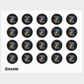 Autisme Nana Neurodiversiteit Rainbow Infinity Tek Ronde Sticker (Vel)