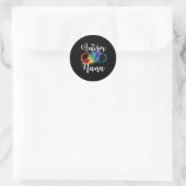 Autisme Nana Neurodiversiteit Rainbow Infinity Tek Ronde Sticker (Tas)