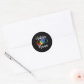 Autisme Nana Neurodiversiteit Rainbow Infinity Tek Ronde Sticker (Envelop)