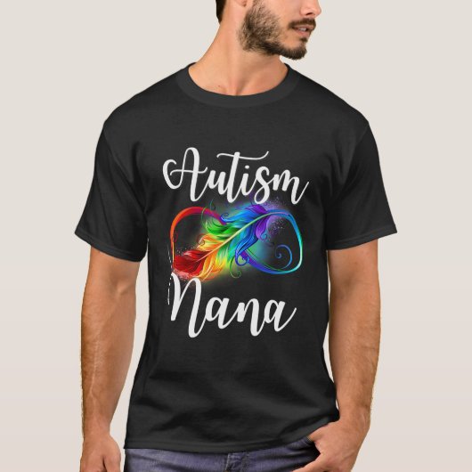 Autisme Nana Neurodiversiteit Rainbow Infinity Tek T-shirt (Voorkant)